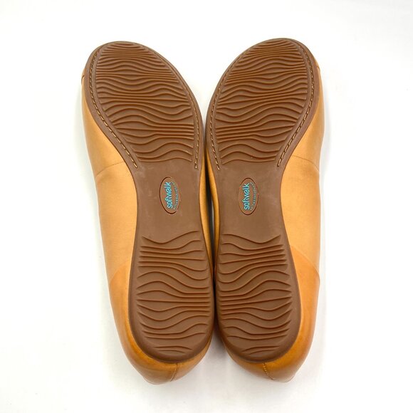 Softwalk‎ Womens 10M Sonoma Cognac Brown Leather Slip On Comfort Flats Shoes - Picture 9 of 14